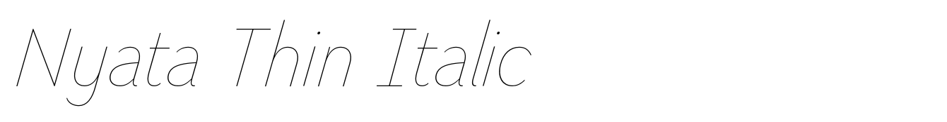 Nyata Thin Italic